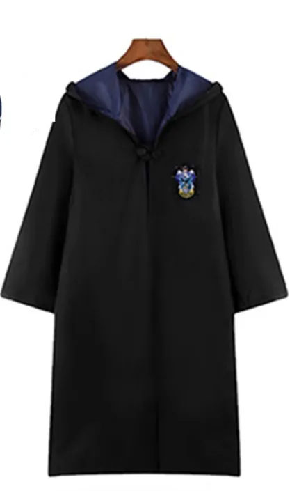 Поттер Косплей костюмы робы накидка с галстуком шарф палочка очки Ravenclaw/Gryffindor/Hufflepuff/Слизерин Гермиона Рождественский подарок - Цвет: Ravenclaw Robe
