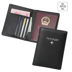 RFID дорожный женский паспорт Защитный Чехол Мужской кожаный держатель для паспорта Органайзер Кошелек из 6 слотов держатель для кредитных