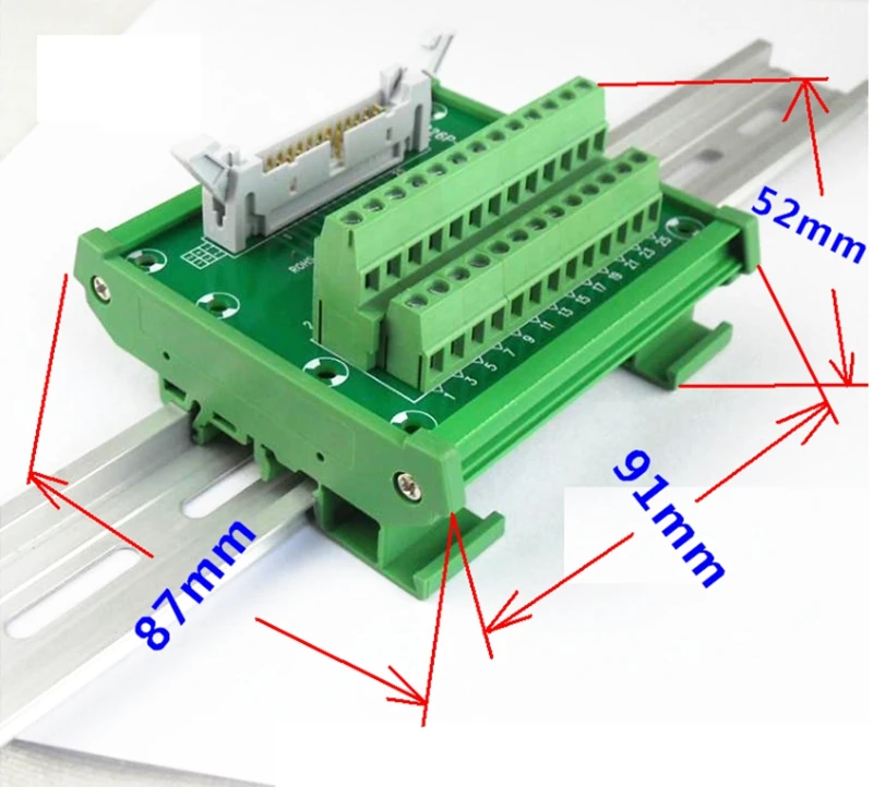 IDC26P/30 P IDC 26 контактный разъем для 26 P клеммный блок Breakout Board адаптер PLC релейные клеммы DIN рейку монтаж w. Оболочки