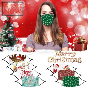 

Christmas Print Adult Breathable Multi-purpose Face Cover Reuse Mask Facemask Reusable Mouth Masks Windproof Mouth-muffle