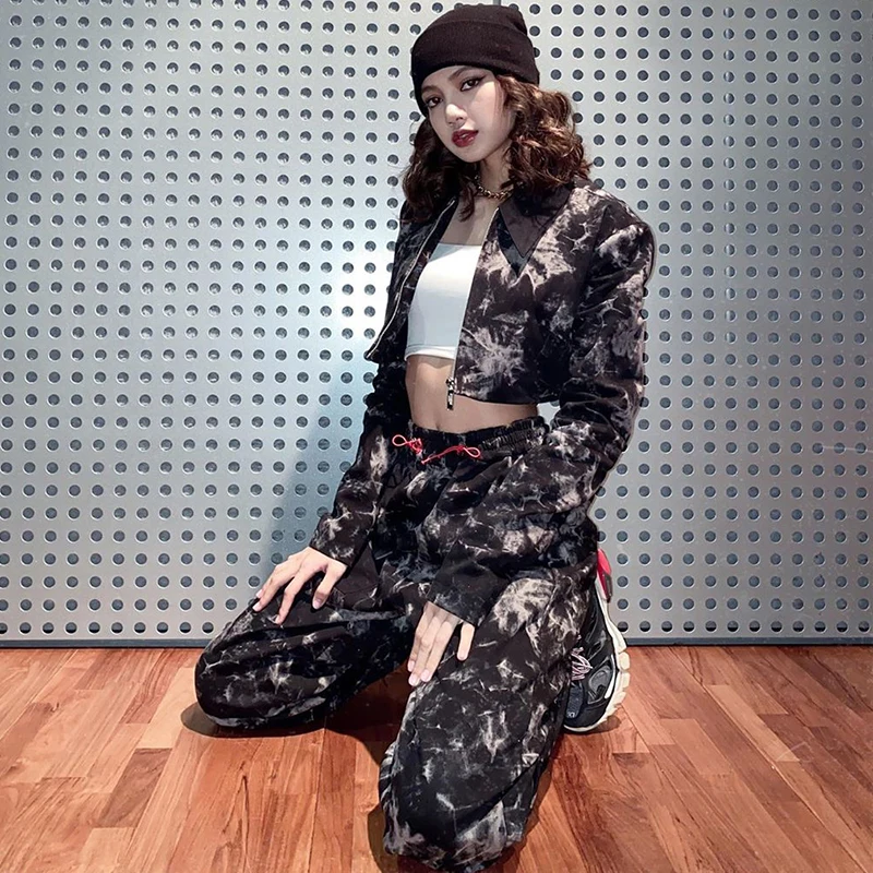 HEYounGIRL/брюки Харадзюку с принтом галстука; капри; повседневные свободные брюки с высокой талией; женские мешковатые спортивные брюки в стиле хип-хоп; уличная одежда