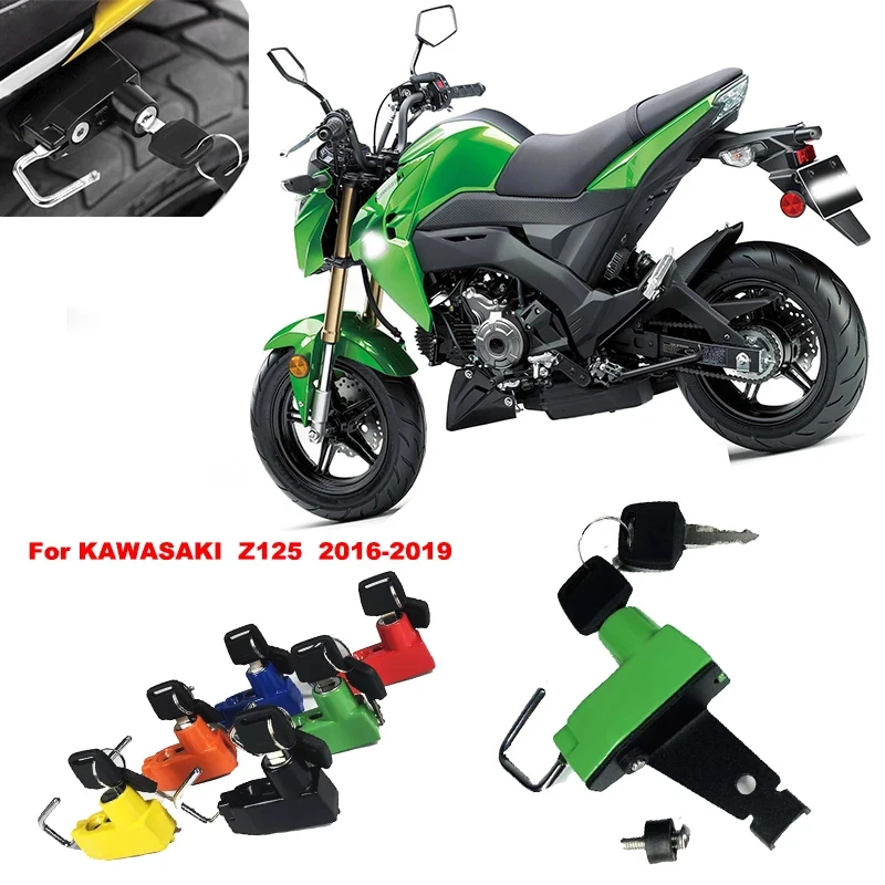 Z125 Motorcycle Helmet Lock Mount Hook Six Color Side Antitheft
