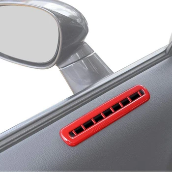 

For Dodge Challenger Accessories 2015-2019 ABS Upper Air Outlet Trims Interior Decoration Red 2 Pcs