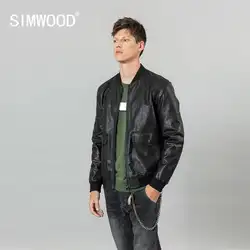 SIMWOOD/2019 г. Новая куртка-бомбер из искусственной кожи на осень и зиму высококачественные штаны карго с множеством карманов байкерские куртки
