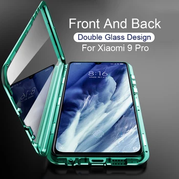 

Glass Magnetic Case For Xiaomi mi 9 Se Pro Filp 360 full Cover For xiaomi 9t pro on xiomi 9se 9pro Double Glass Size 6.39' Coque