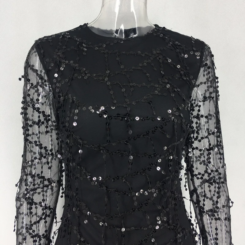 Женское платье с кисточками, черные Коктейльные Вечерние платья с блестками, высококачественное Бандажное платье, блестящее сексуальное облегающее платье, Клубное платье, MS-A133