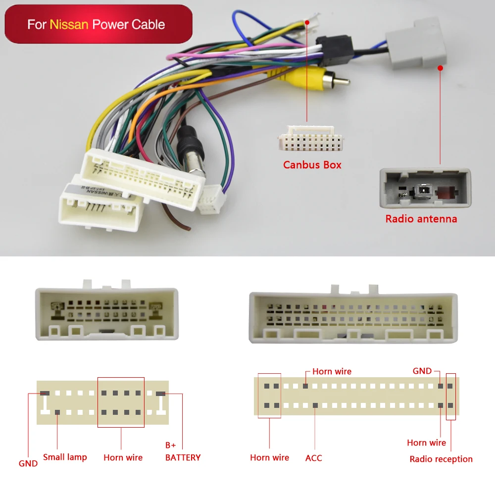 Camecho 2din car Android Radio Cable Car Accessories Wire Adapter