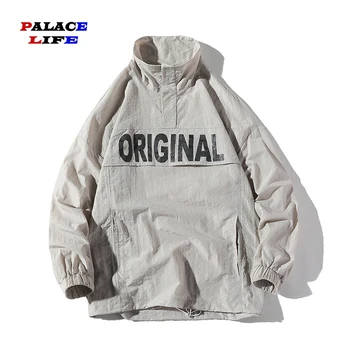 

Man Jacket New Streetwear pullover Jacket Tracksuit Casual Men's Coat printing Hip Hop Loose Jackets Mens chaqueta hombre