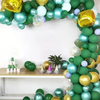 

Green Birthday Party Decoration Balloon Arch Garland Kit Wedding Summer Jungle Theme Safari Decorations