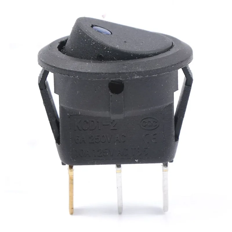 

NEW 1 Pcs 16A 12V Car Round Rocker Dot Boat Blue LED Light Toggle Switch SPST ON/OFF Hot Sale Free Shipping