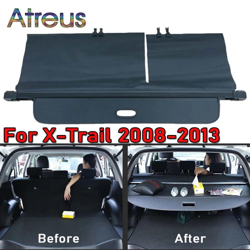 Rear Cargo Cover for Nissan X Trail X-Trail Rogue T31 2009 2010 2011 2012 2013 Accessories Trunk Screen Security Shield Shade | Автомобили