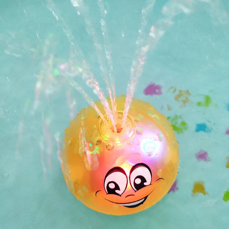 Spray de água luz música girar bola para crianças, brinquedos de banho do  bebê, criança, banheiro, verão, jogar água - AliExpress
