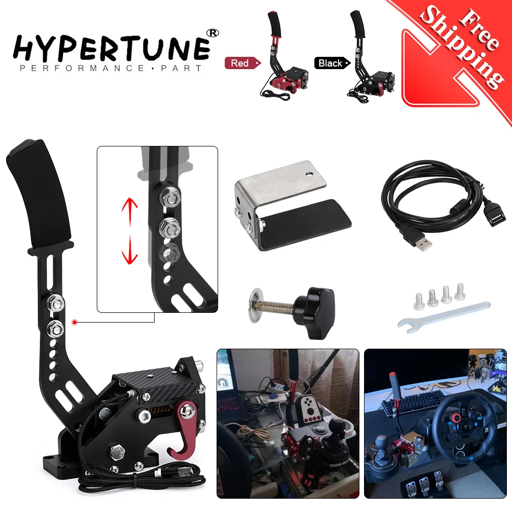 

PC USB Hand Brake+Clamp For SIM Auto Racing Games G25/G27/G29 T500 Steel & Aluminum RALLY Adjustable For PC Windows