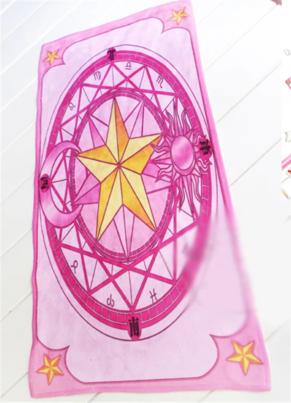 1 шт. аниме Cardcaptor Sakura одностороннее печатное мягкое полотенце для мытья лица Косплей Реквизит домашний декор для мальчика девочки мочалка 30 см* 60 см - Цвет: 1pcs towel