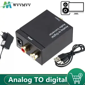 Analog to Digital Audio Converter For PS3 Xbox Player R/L 2RCA 3.5mm AUX to  Digital Coaxial Toslink SPDIF Optical Audio Adapter