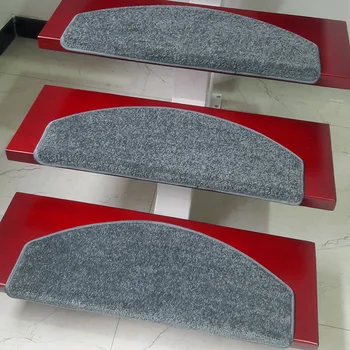 

Gray Color Non-Slip Stair Tread Mats Self Adhesive Step Rug Carpet Protection Cover No Glue
