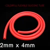 2x4 Silicone Tube ID 2mm OD 4mm  Flexible Rubber Hose Thickness 1mm Fo Grade Soft Milk Drink Pipe Water Connector Colorful ► Photo 1/5