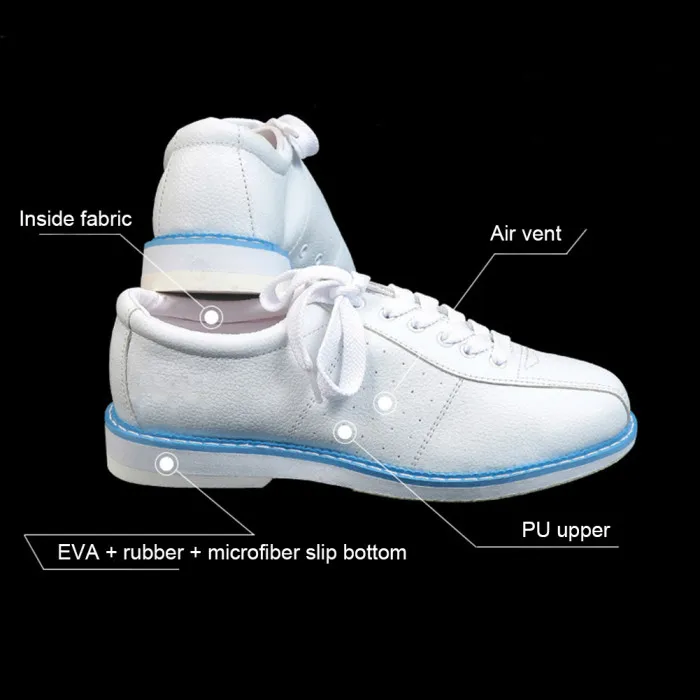 Белая обувь для боулинга для мужчин и женщин, унисекс, спортивная обувь для начинающих, обувь для боулинга, кроссовки N66