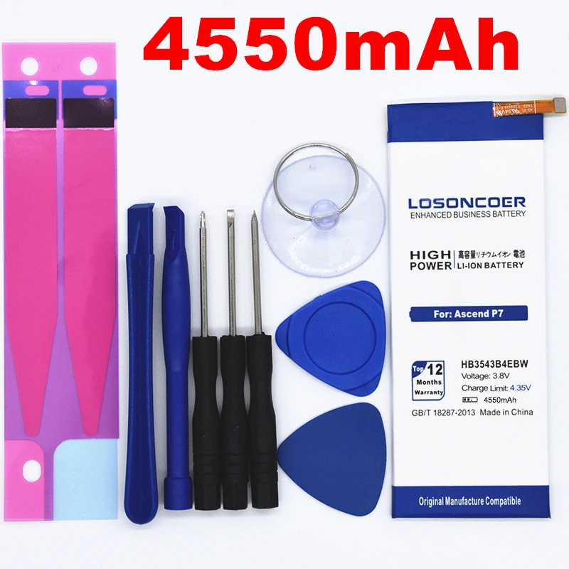 LOSONCOER Высококачественный аккумулятор 4550 мАч HB3543B4EBW Аккумулятор для huawei Ascend P7 аккумулятор P7-L07 L09 L00 L10 L05 L11