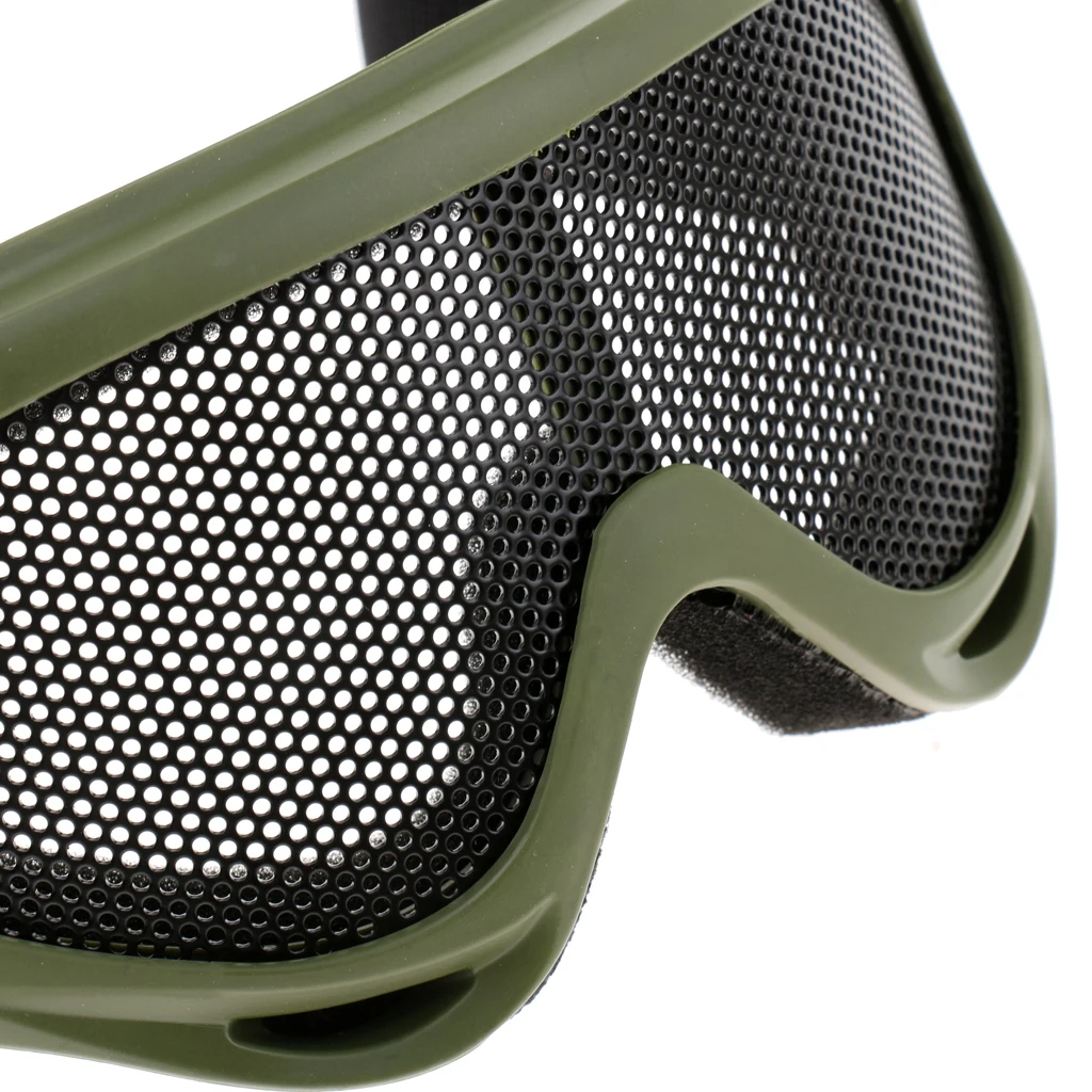 Outdoor Tactical Goggles Mask Safe Steel Mesh Eyewear Eye Protective Glasses for Shooting Hiking Climbing Hunting Military