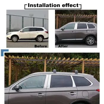 

Car Styling Chrome Window Pillar Trim Cover Stainless Steel Mirror Effect For Mitsubishi Outlander 2014 2015 2016 2017 2018