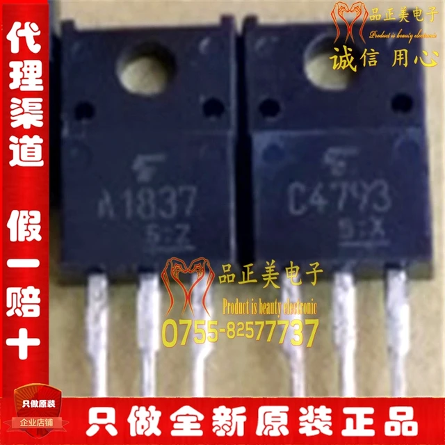 Transistors A1837 + C4793 TO-220F - Lot De 5 Paires (10 Pièces) Pour électronique, Amplification, Réparation