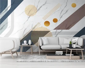 

beibehang Custom white marble abstract geometric figure interior decoration painting background papel de parede wallpaper