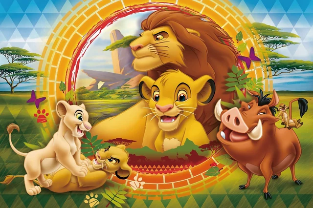 Lion Backdrops African Grassland Animal Baby Shower Kids Birthday Party King Photo Background Photocall Prop Decoration Banner Chocolate Color