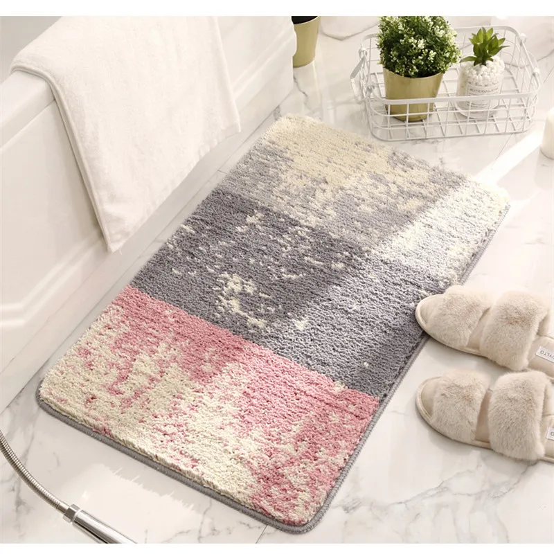 Fashion hot sale New flocking home door slip mat household bathroom
