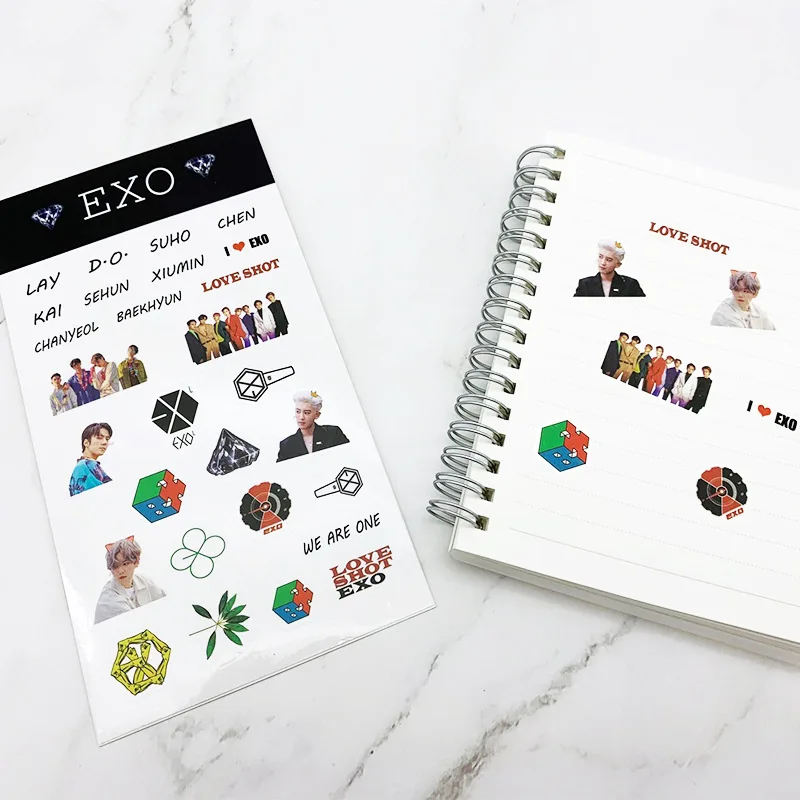 KPOP X1 Blackpink EXO TWICE NCT GOT7 производство X 101 наклейки бумажный пакет имя подписи клейкие бумажные счетные бирки Новые