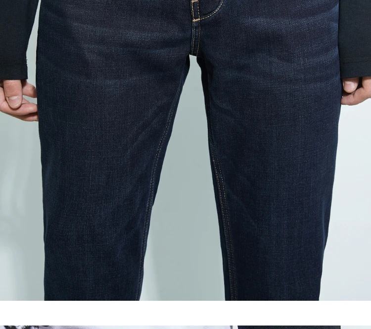 JackJones мужские зимние хлопковые Стрейчевые джинсы, теплые джинсовые штаны, мужская одежда 219332587