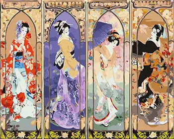 

PAINTBOY Beauty Lady Framed Pictures DIY Painting By Numbers Acrylic Painting On Canvas Wall Art For Living Room Home Decor