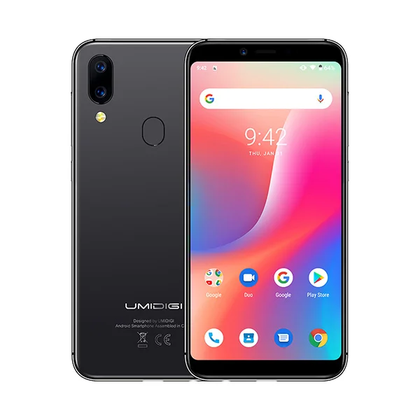 Space Gray UMIDIGI A3, Android 9,0, глобальная полоса, двойной, 4G, 5,5 дюйма, incell HD+ дисплей, 2 ГБ+ 16 ГБ, смартфон, четырехъядерный, разблокировка лица, мобильный телефон 12 Мп+ 5 Мп - Цвет: Space Gray