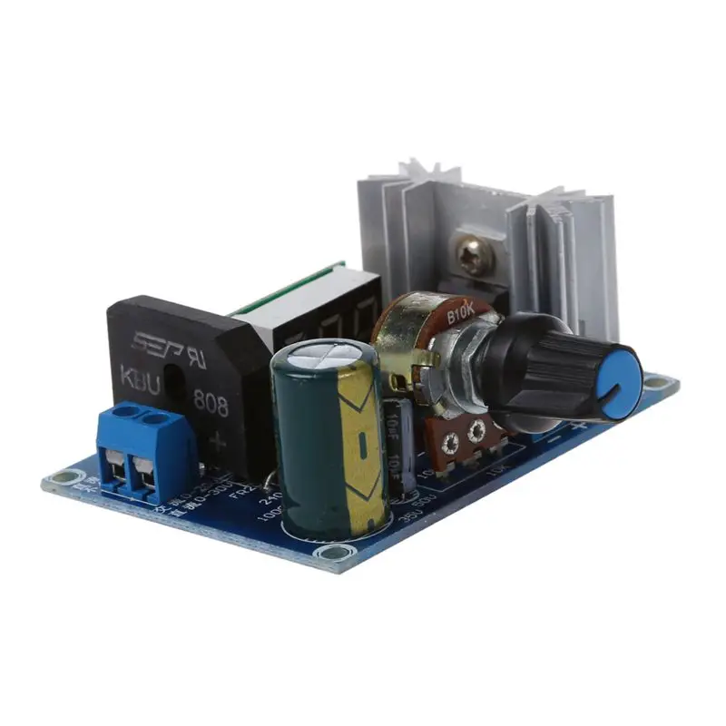 

LM317 Adjustable Voltage Regulator Step-down Power Supply Module LED Meter