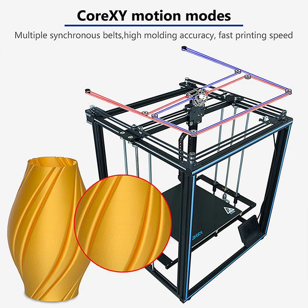 TRONXY X5SA PRO 3D-принтеры комплект 330*330*400 мм Поддержка автоматическое выравнивание нити один щелчок вверх и вниз Мощность-off поиска печать