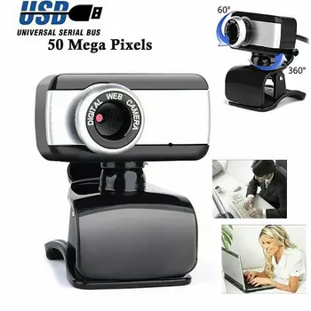 

USB 50.0 Mega Pixel 2.0 HD Camera Webcam Clip Web Cam With Built-in Microphone For PC MSF Laptop 2020 New