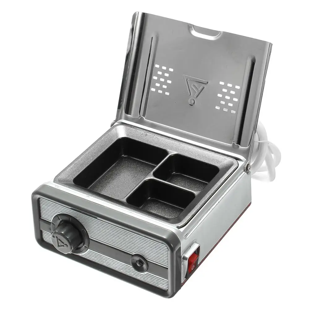

220V 300W Dental Lab Equipment Wax Heater 3-well Wax Heating Analog Dipping Pot Melting Wax Machine Dentist Equipment