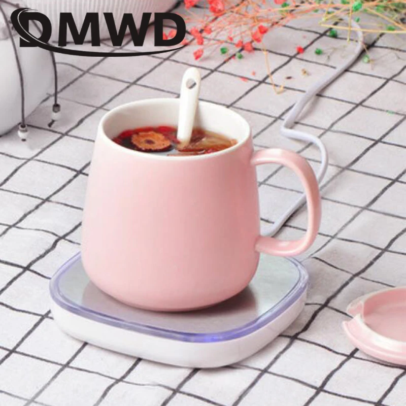 Термостатическая чашка DMWD подогреватель для чая молока кофе напитков колоды