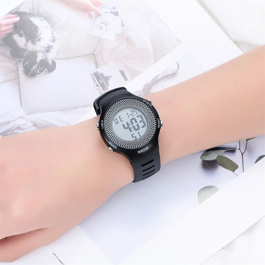 Бутик Смарт женские спортивные цифровые часы простые одноцветные 30 м водонепроницаемые электронные часы женские Reloj Mujer