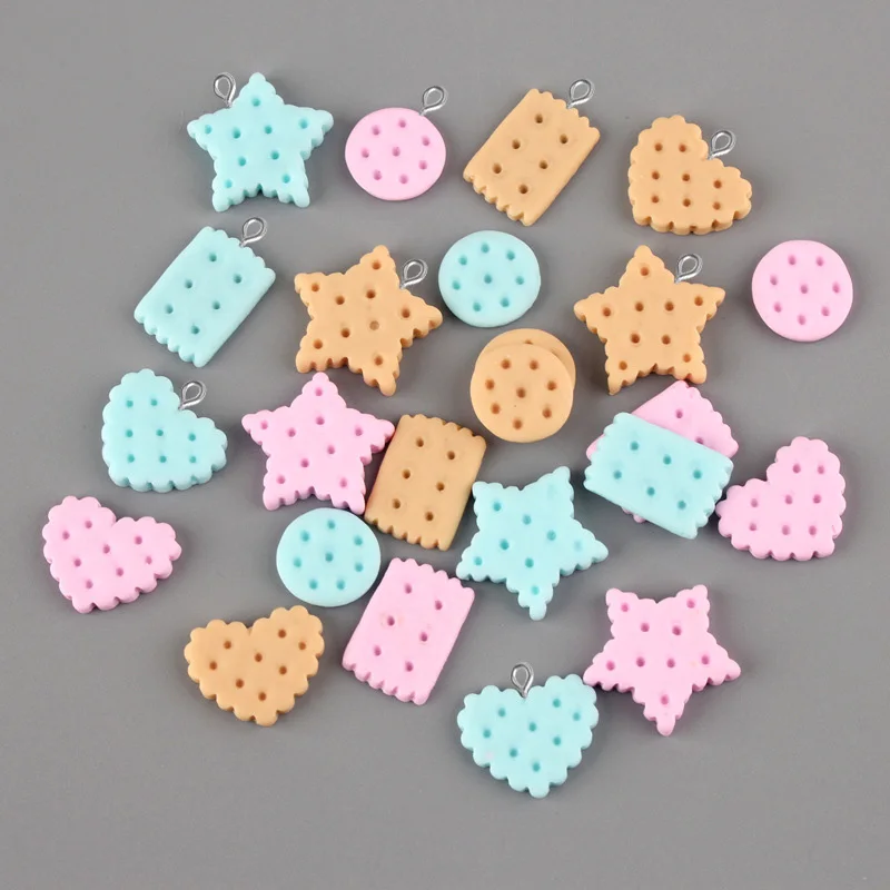 10 шт. микс DIY полимерные фитинги kawaii Звезда Сердце печенье подвески орнамент