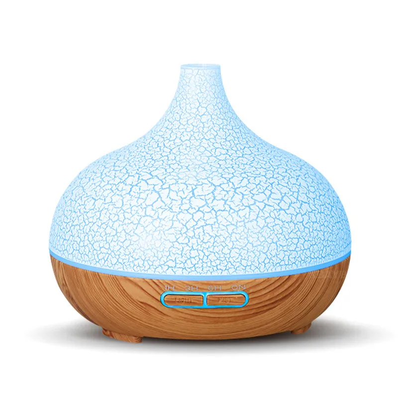 Searide 400ml Air humidifier Aromatherapy Ultrasonic wood Aroma Essential Oil Diffuser 7 Changeable