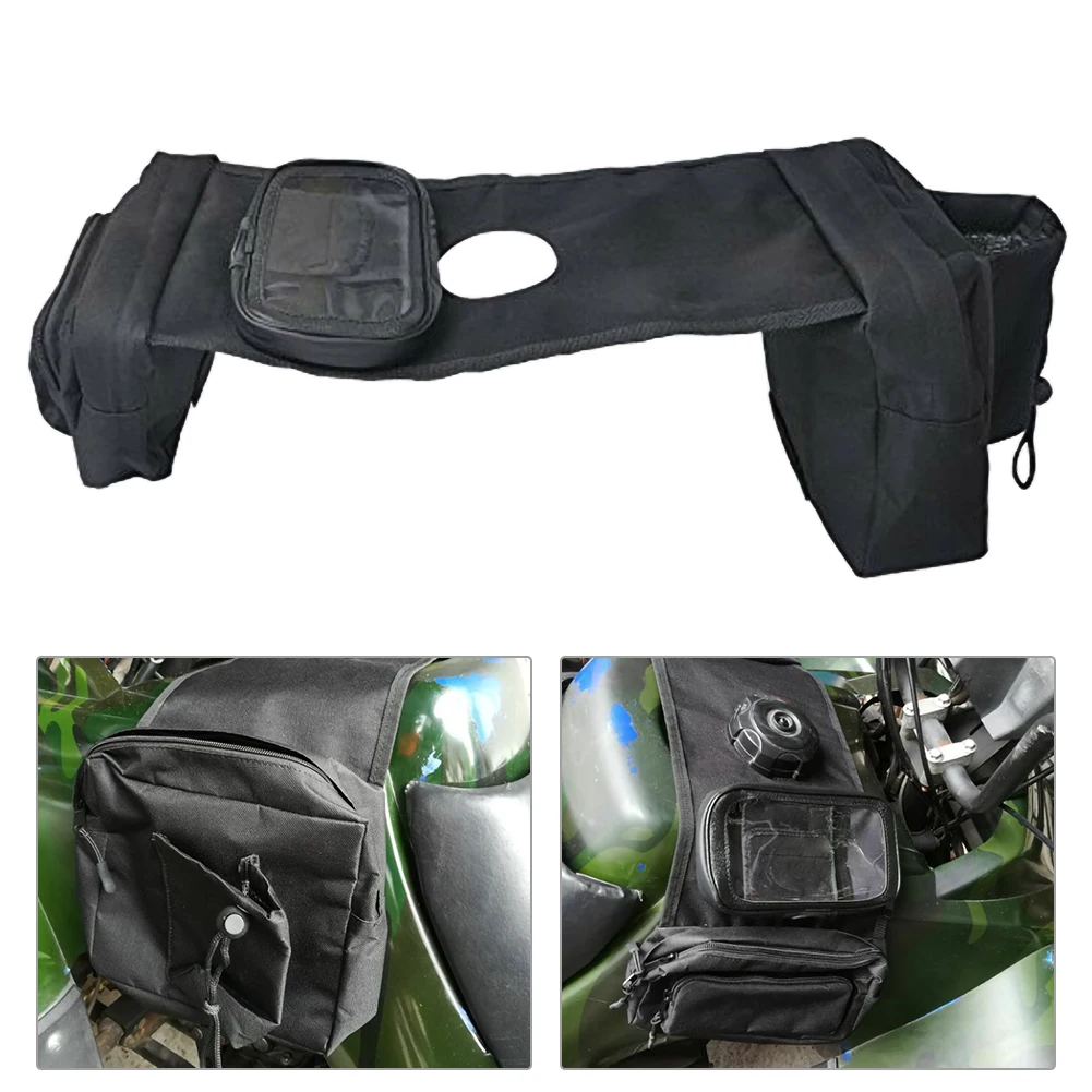 

ATV Fuel Tank Bag Saddlebag Mobile Cup Holder for UTV Yamaha Kawasaki Scooter off-road Suzuki DRZ Dirtbike Honda Trx400x