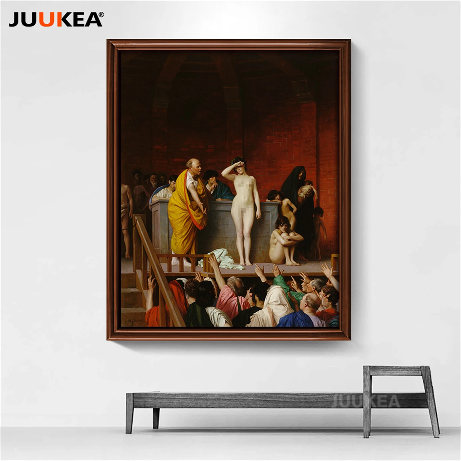 Jean Leon Gerome Slave Market Painting Large Wall Art Print 18X24 In 