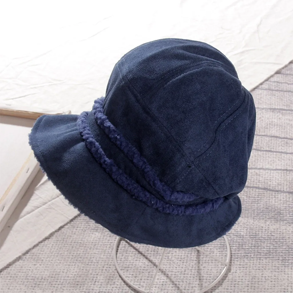 Women's Fashion Women Beret Hat Retro Solid Hat Head Scarf Wrap Hat Cap Unisex Winter Ribbed Knitted Melon Sun Prevent Hats#8