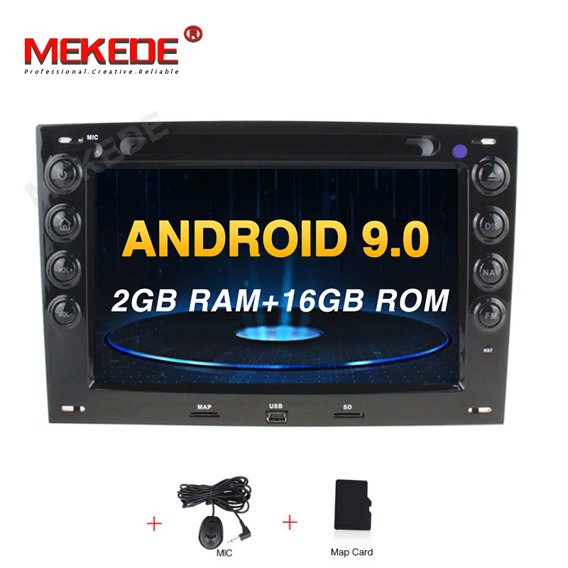 MEKEDE Android 9,0 автомобильный dvd-плеер с 4 Гб оперативной памяти для RENAULT MEGANE 2003-2008 автомобильный аудио gps Авторадио автомобильный gps dvd-плеер - Цвет: PX3