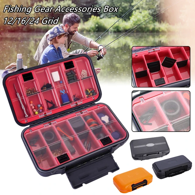 12/16/24 Grids Adjustable Fly Fishing Bait Box Fishing Tackle Storage Box  Fish Hook Storage Accessories - Fishing Tackle Boxes - AliExpress