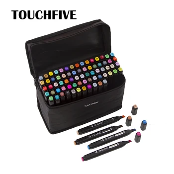 

Double line Marker Pen Touchfive Brush Markers Sketching Alcohol Ink Professional Art Marker Sets for Kids 30 40 60 80 168 Color