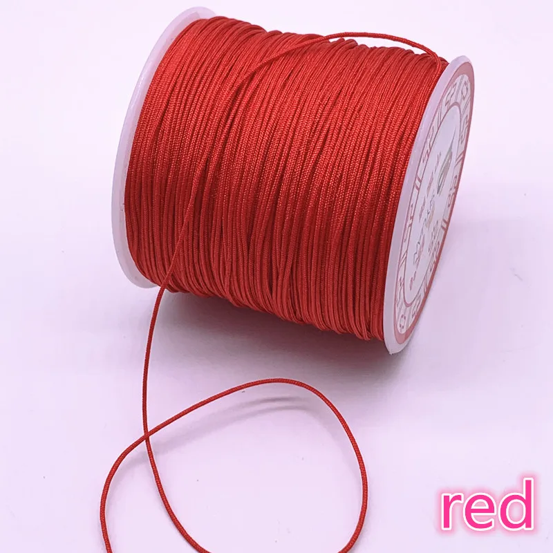 10Meters/lot 0.4-1.5mm Red Nylon Cord Thread Chinese Knot Macrame Cord Bracelet Braided String DIY Tassels Beading Thread