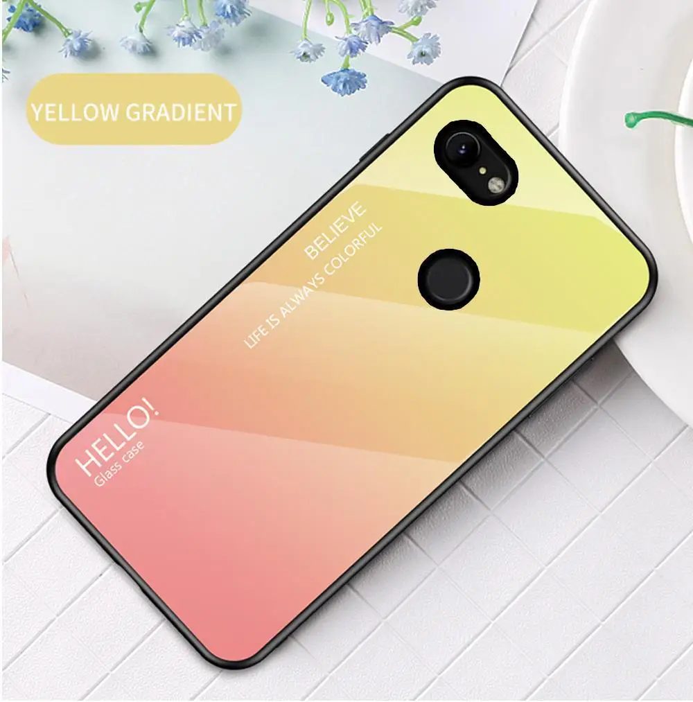 Чехлы для Google Pixel 2XL 3XL 3A XL, роскошные градиентные закаленные стеклянные чехлы для телефонов Google Pixel 2 3, жесткий чехол с мягким краем