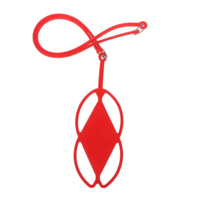 Силиконовый для мобильных телефонов ремешок держатель чехол для телефона шейный ремень ожерелье слинг для смартфона - Цвет: RED